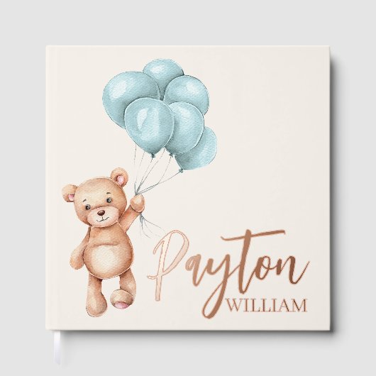 Teddy Bear met ballonnen Gastenboek (Voorkant)