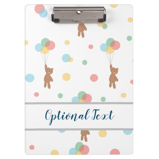 Teddy Bear met ballonnen Klembord (Voorkant)