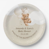 Teddy Bear met ballonnen Papieren Bordje (Voorkant)