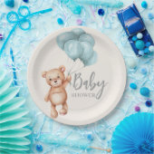Teddy Bear met ballonnen Papieren Bordje (Feest)