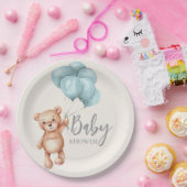 Teddy Bear met ballonnen Papieren Bordje (Feest)