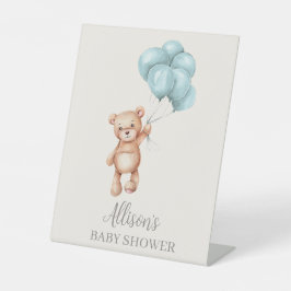Teddy Bear met ballonnen Reclamebord Met Voetstuk