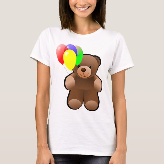 Teddy Bear met ballonnen T-shirt (Voorkant)