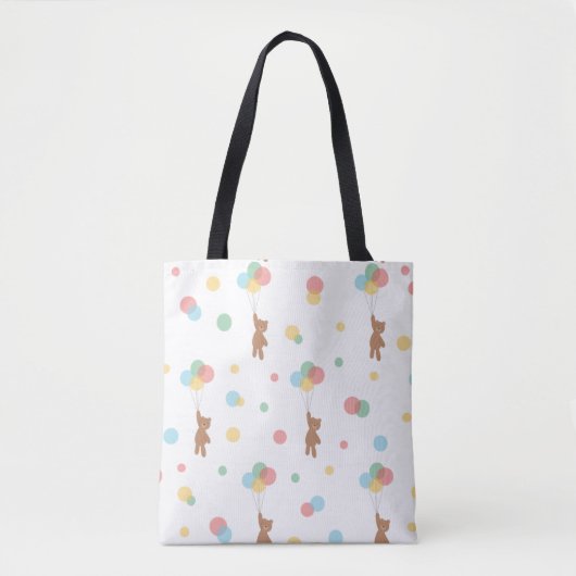 Teddy Bear met ballonnen Tote Bag (Voorkant)