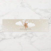 Teddy Bear met ballonnen Waterfles Etiket (Enkel label)