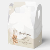 Teddy Bear met Balloons Favor Box Bedankdoosjes (Geopend)