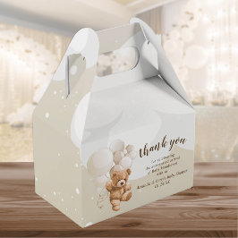 Teddy Bear met Balloons Favor Box Bedankdoosjes