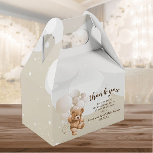 Teddy Bear met Balloons Favor Box Bedankdoosjes