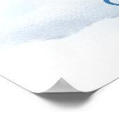 Teddy Bear met Balloons Greenery Boy Welkomstbord Poster (Hoek)