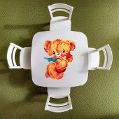 Teddy Bear met Banjo Child's ontkoppelingsontwerp Tissuepapier