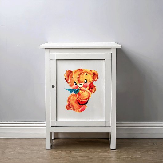 Teddy Bear met Banjo Child's ontkoppelingsontwerp Tissuepapier