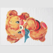 Teddy Bear met Banjo Child's ontkoppelingsontwerp Tissuepapier (Voorkant)