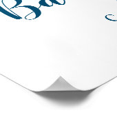 Teddy Bear met Blue Balloons Welkomstteken Poster (Hoek)