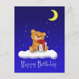 Teddy Bear met cadeau - Happy Birthday Briefkaart