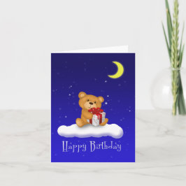 Teddy Bear met cadeau - Happy Birthday Card Kaart