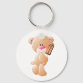 Teddy Bear met een ijsblokSleutelhanger Sleutelhanger (Achterkant)