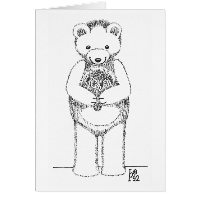 Teddy Bear met Flowers (Voorkant)