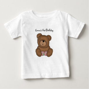 Teddy Bear met Flowers Baby T-Shirt