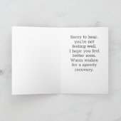 Teddy Bear met Flowers krijgen goed Kaart (Binnen)