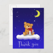 Teddy Bear met Gift Baby shower Hartelijk dank Briefkaart (Voorkant / Achterkant)