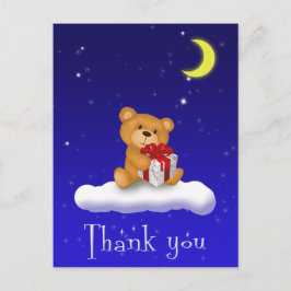 Teddy Bear met Gift Baby shower Hartelijk dank Briefkaart
