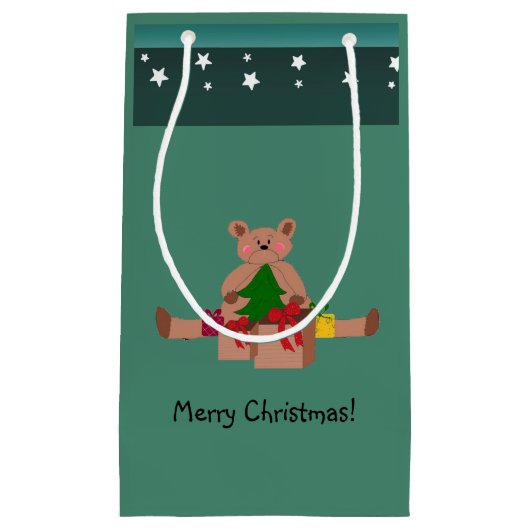 Teddy Bear met kerstcadeautjes Klein Cadeauzakje