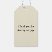 Teddy Bear met Roos Favor Tag Cadeaulabel (Achterkant)