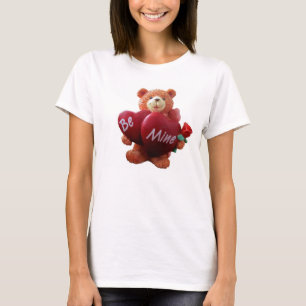 Teddy Bear met twee harten en een Roos T-shirt