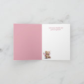 Teddy Bear met Wings Bedankkaart (Binnen)