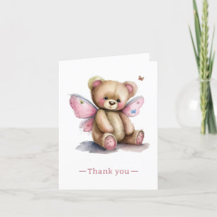 Teddy Bear met Wings Bedankkaart