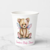 Teddy Bear met Wings Persoonlijk Papieren Bekers (Voorkant)