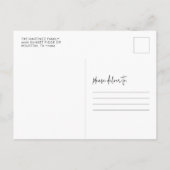 Teddy Bear Minimalist Baby shower Invitation Briefkaart (Achterkant)