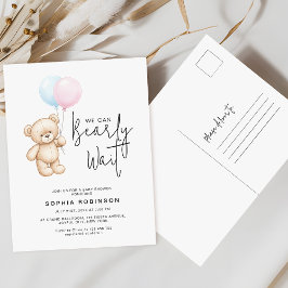 Teddy Bear Minimalist Baby shower Invitation Briefkaart