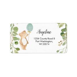 Teddy Bear Modern Address Label