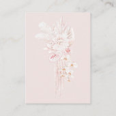 Teddy Bear Modern Boho Girl Baby shower book Informatiekaartje (Achterkant)