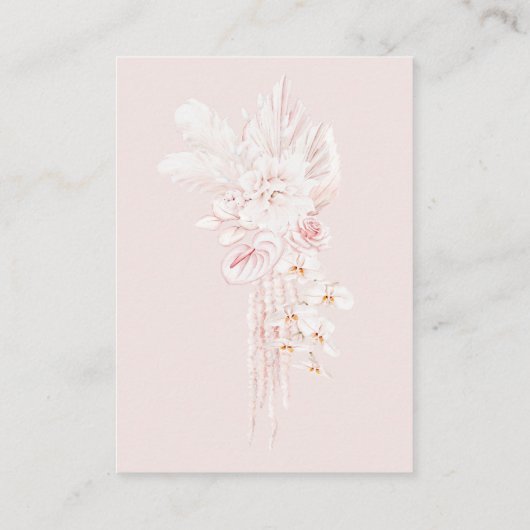 Teddy Bear Modern Boho Girl Baby shower book Informatiekaartje (Achterkant)