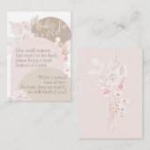 Teddy Bear Modern Boho Girl Baby shower book Informatiekaartje (Voorkant / Achterkant)