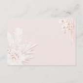 Teddy Bear Modern Boho Girl Baby shower Diaper Informatiekaartje (Achterkant)