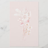 Teddy Bear Modern Boho Girl Baby shower game (Achterkant)