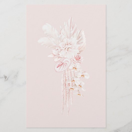 Teddy Bear Modern Boho Girl Baby shower game (Achterkant)