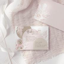 Teddy Bear Modern Boho Girl Shower Books for baby