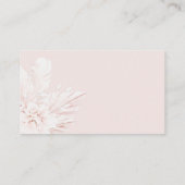 Teddy Bear Modern Boho Pink Baby shower Diaper Informatiekaartje (Achterkant)