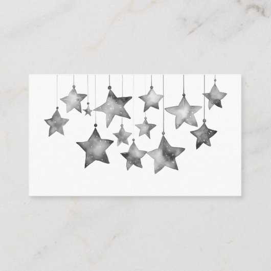 Teddy Bear Moon Baby shower Luier Raffle Informatiekaartje (Achterkant)