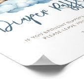 Teddy Bear Moon Baby shower Luier Raffle Poster (Hoek)