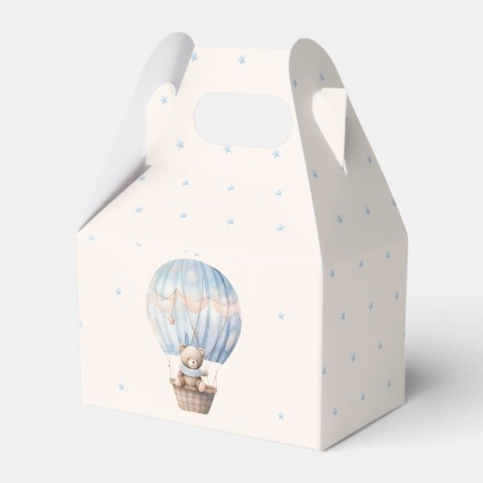 Teddy Bear Moon Barly Wachten Baby shower Bedankdoosjes (Achterkant)