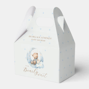 Teddy Bear Moon Barly Wachten Baby shower Bedankdoosjes