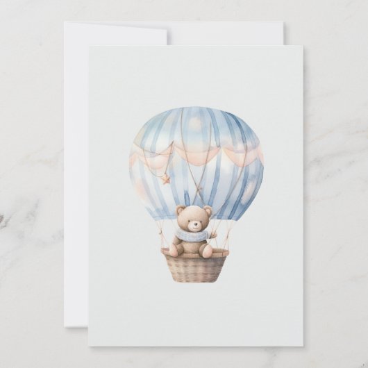 Teddy Bear Moon Barly Wachten Baby shower Kaart (Achterkant)