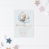 Teddy Bear Moon Barly Wachten Baby shower Kaart