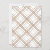 Teddy Bear Moon Beige Genderneutraal Baby shower Kaart (Achterkant)