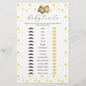 Teddy Bear Moon en Sterren Baby Traits Game Flyer (Voorkant)